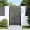 Vidaxl tuinpoort met slot zwart 110 x 180 cm gepoedercoat staal