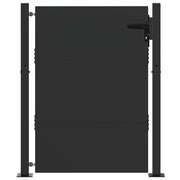 Vidaxl tuinpoort met slot zwart 105 x 130 cm gepoedercoat staal - afbeelding 2