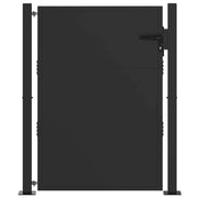 Vidaxl tuinpoort 110 x 130 cm gepoedercoat staal zwart vergrendelbaar - afbeelding 2