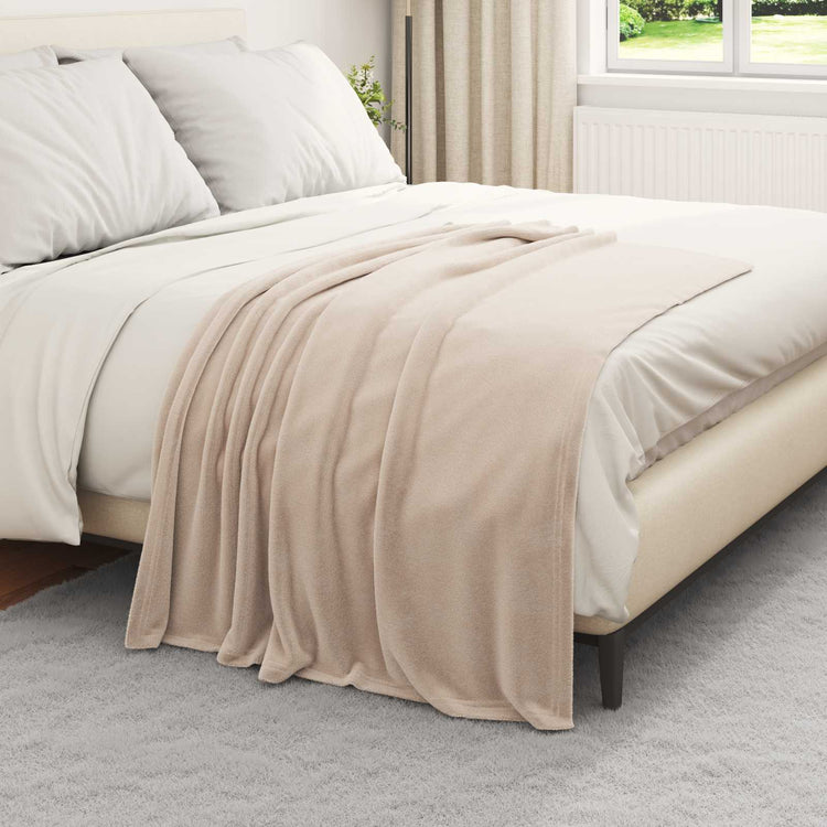 Vidaxl plaid beige 130 x 150 cm 0.5 kg fleece