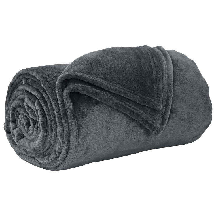 Vidaxl plaid donkergrijs 150 x 200 cm 0.78 kg fleece