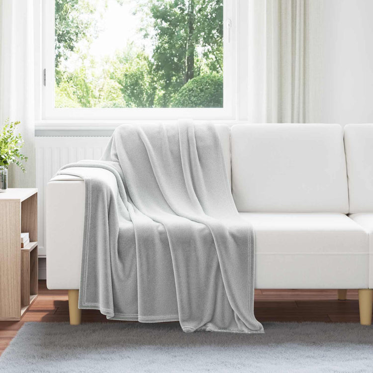 Vidaxl plaid grijs 130 x 150 cm 0.51 kg fleece