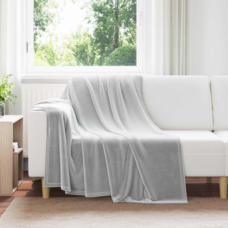 Vidaxl plaid grijs 150 x 200 cm 0.78 kg fleece