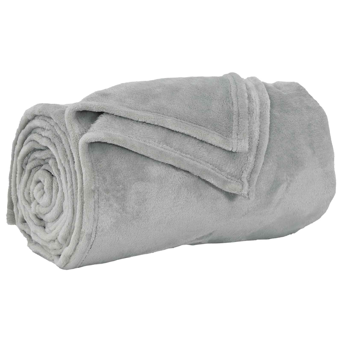 Vidaxl gooi deken grijs 220 x 240 cm fleece