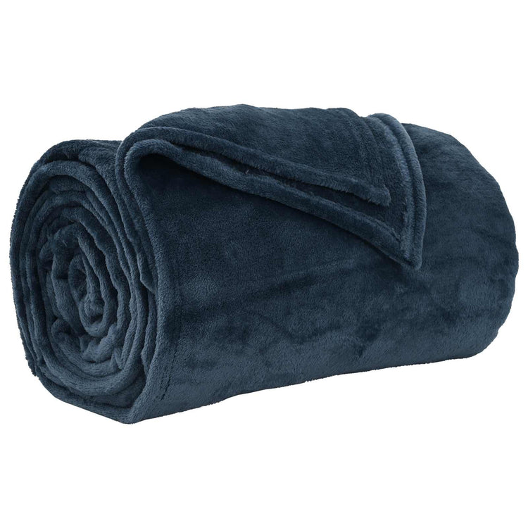 Vidaxl plaid marineblauw 150 x 200 cm 0.78 kg fleece