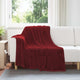 Vidaxl gooi deken bordeaux rood 150 x 200 cm fleece