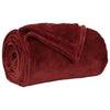 Vidaxl gooi deken bordeaux rood 150 x 200 cm fleece