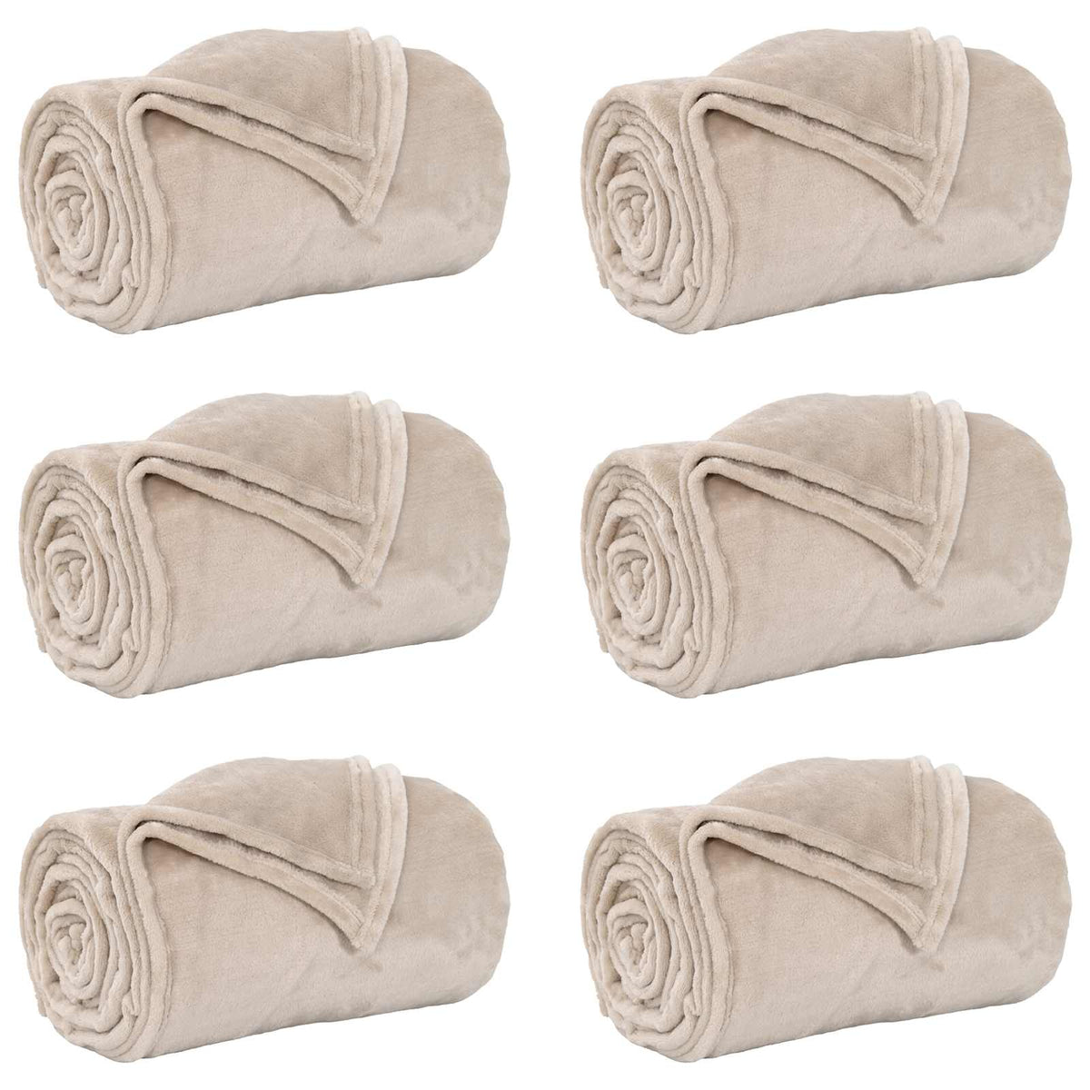Vidaxl kleden 6 pcs beige 130 x 150 cm fleece