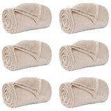 Vidaxl kleden 6 st beige 150 x 130 cm 2,98 kg fleece - afbeelding 2