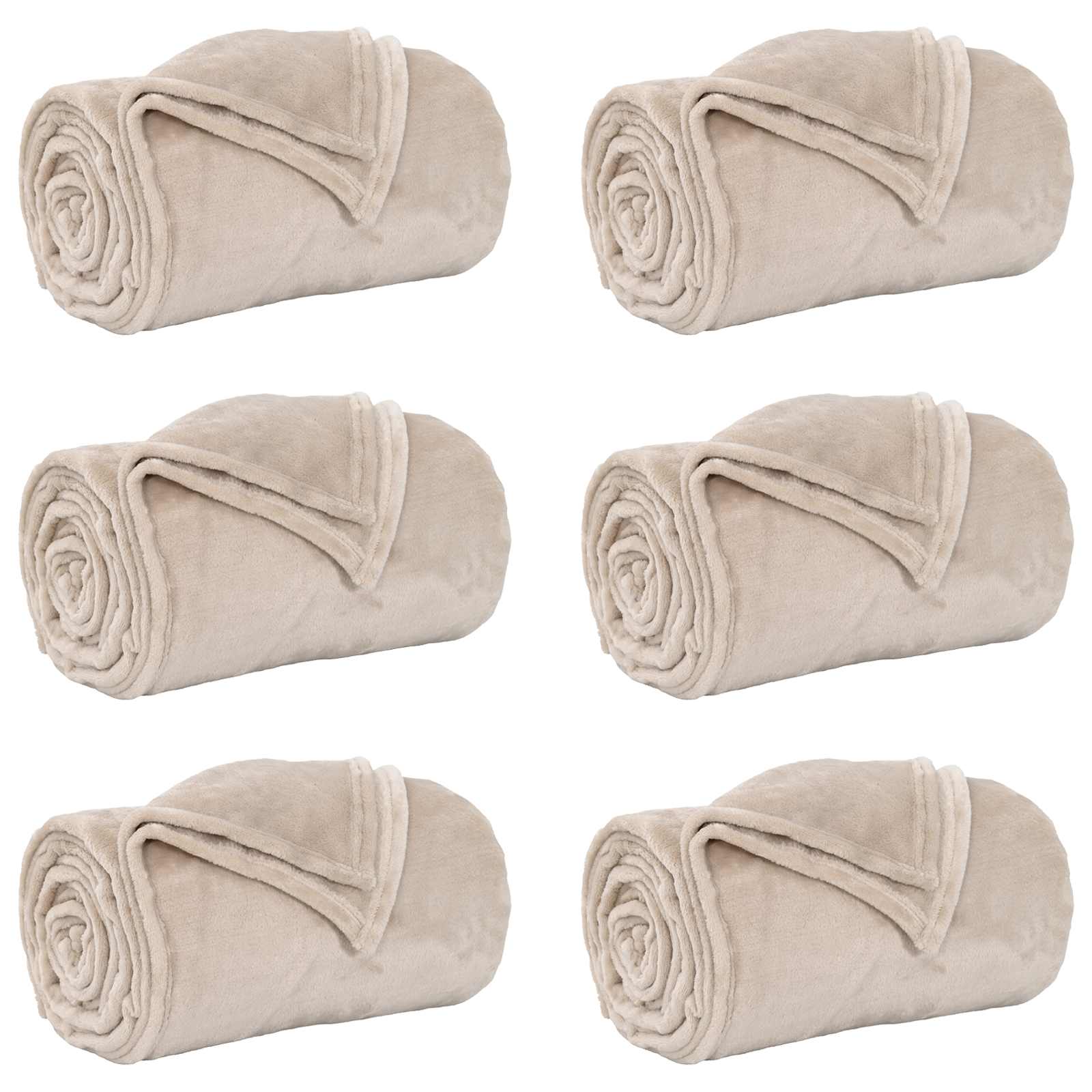 Vidaxl kleden 6 pcs beige 150 x 200 cm fleece