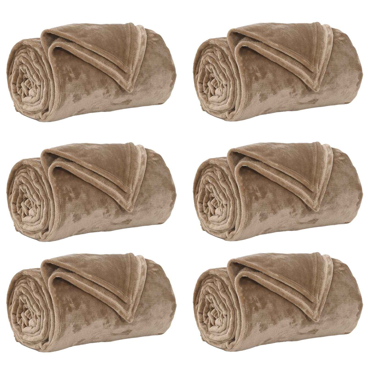 Vidaxl kleden 6 pcs kameel 130 x 150 cm fleece
