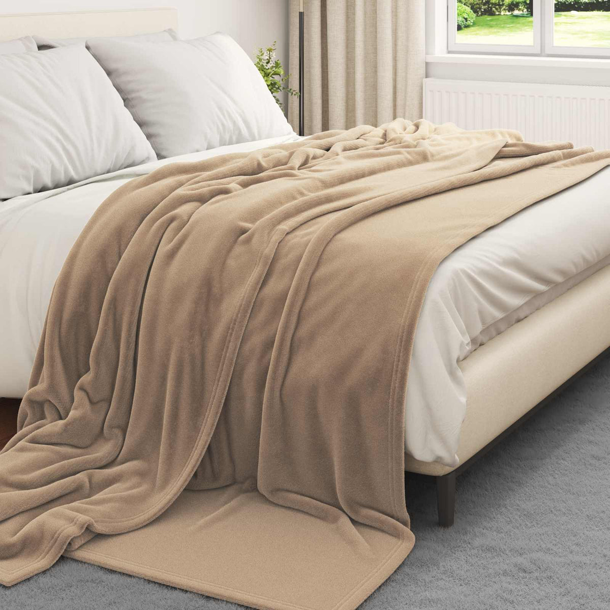 Vidaxl kleden 6 pcs kameel 240 x 270 cm fleece