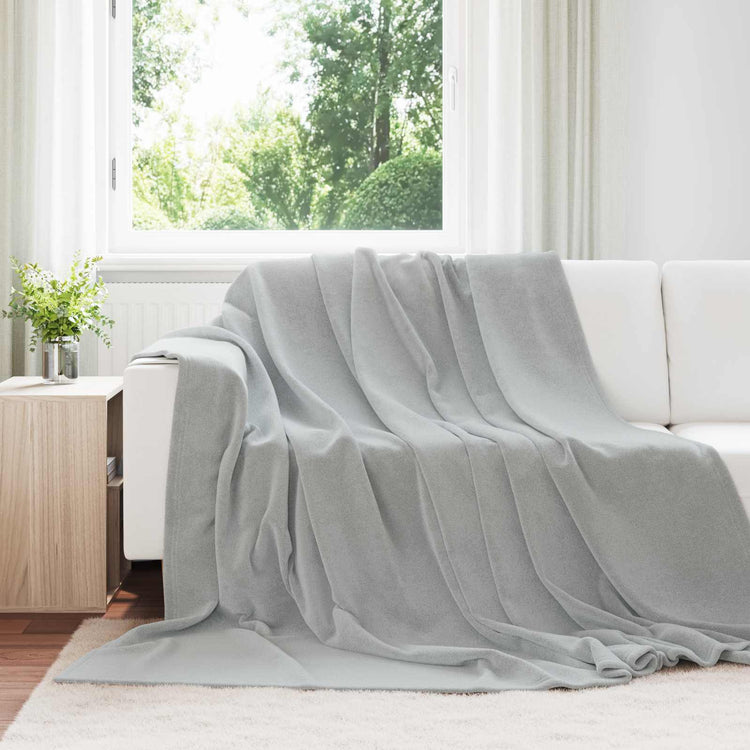 Vidaxl kleden 6 pcs grijs 220 x 240 cm fleece