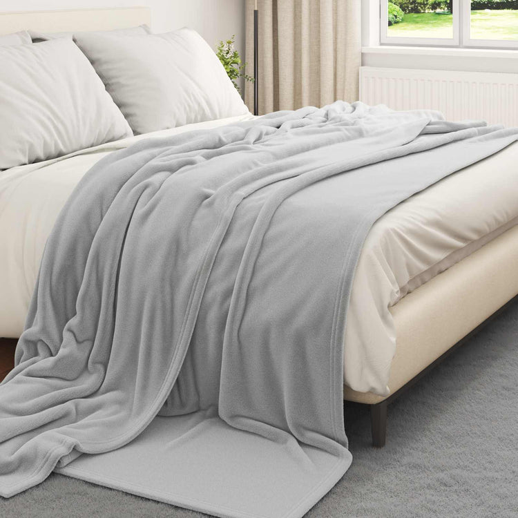 Vidaxl kleden 6 pcs grijs 220 x 240 cm fleece