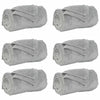Vidaxl kleden 6 pcs grijs 220 x 240 cm fleece