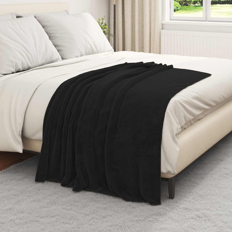 Vidaxl kleden 6 pcs zwart 130 x 150 cm fleece