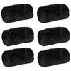 Vidaxl kleden 6 pcs zwart 130 x 150 cm fleece