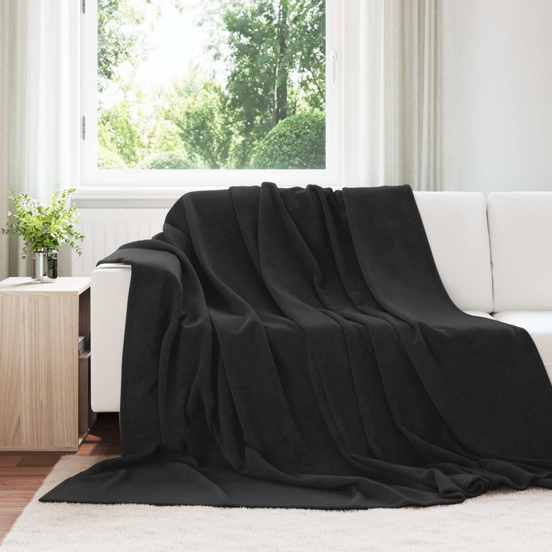 Vidaxl kleden 6 pcs zwart 220 x 240 cm fleece