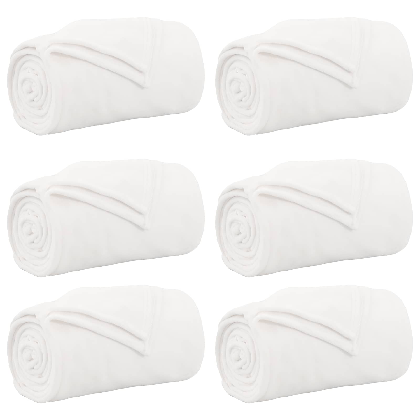 Vidaxl kleden 6 pcs wit 130 x 150 cm fleece
