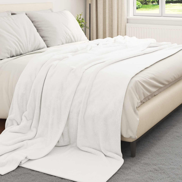 Vidaxl kleden 6 pcs wit 220 x 240 cm fleece