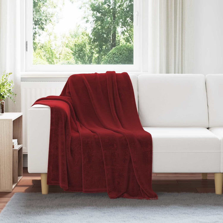 Vidaxl kleden 6 st bordeaux rood 130 x 150 cm 3.04 kg fleece