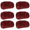 Vidaxl kleden 6 pcs bordeaux rood 220 x 240 cm fleece