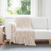 Vidaxl gooi deken beige 150 x 130 cm fleece