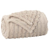Vidaxl gooi deken beige 150 x 130 cm fleece