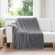 Vidaxl gooi deken donkergrijs 200 x 150 cm fleece