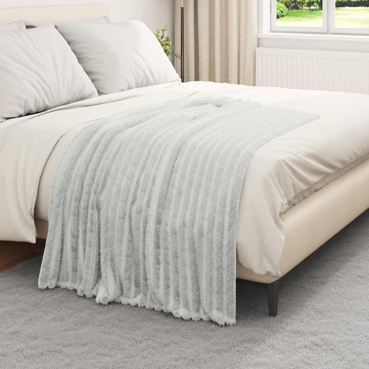 Vidaxl plaid grijs 150 x 130 cm 0.45 kg fleece
