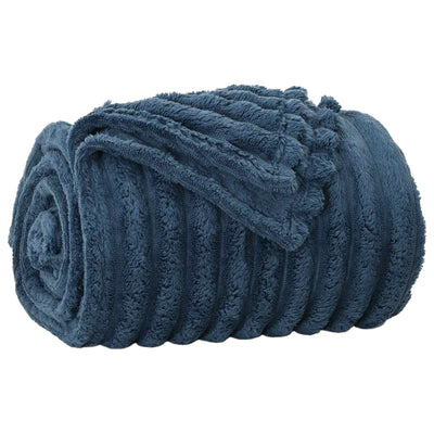 Vidaxl gooi deken marineblauw 270 x 240 cm fleece