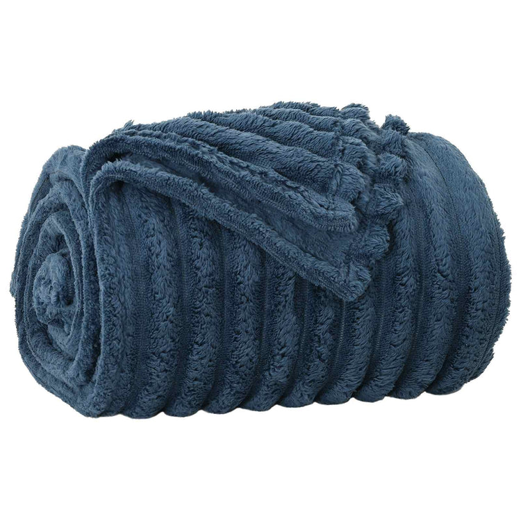 Vidaxl plaid marineblauw 270 x 240 cm 1.77 kg fleece