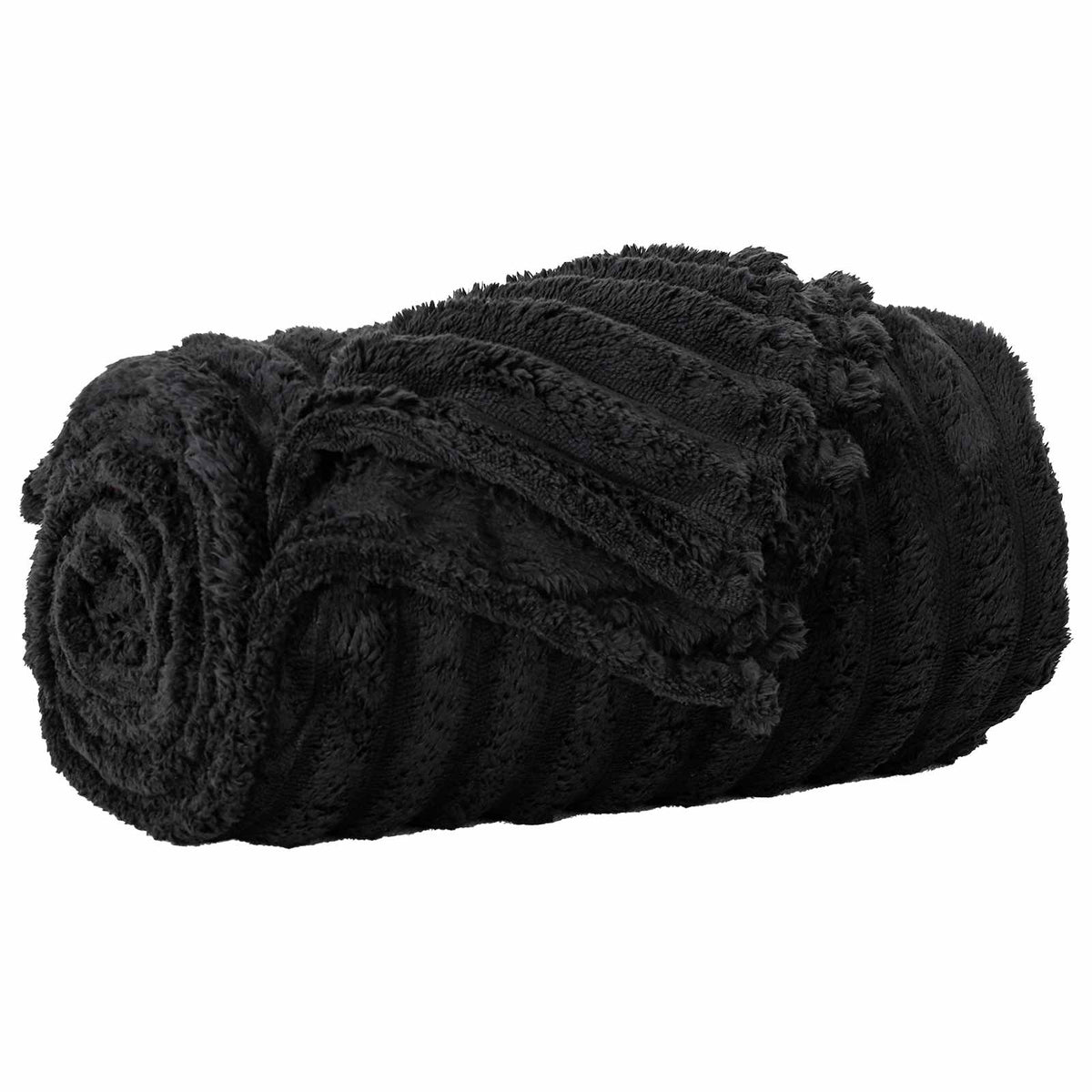Vidaxl gooi deken zwart 200 x 150 cm fleece
