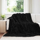 Vidaxl gooi deken zwart 240 x 220 cm fleece