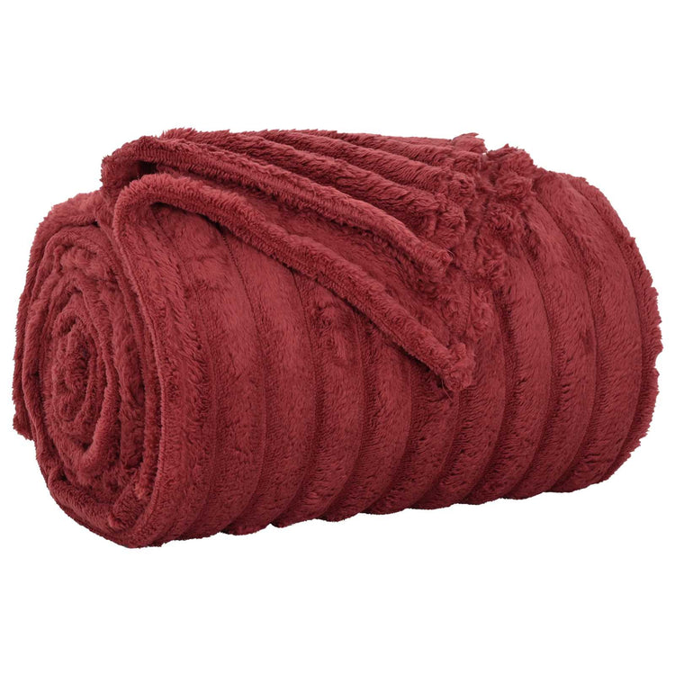Vidaxl plaid bordeaux rood 150 x 130 cm 0.51 kg fleece