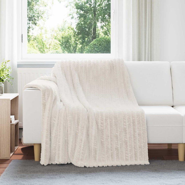Vidaxl gooi deken crème 200 x 150 cm fleece