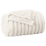 Vidaxl gooi deken crème 270 x 240 cm fleece - afbeelding 2