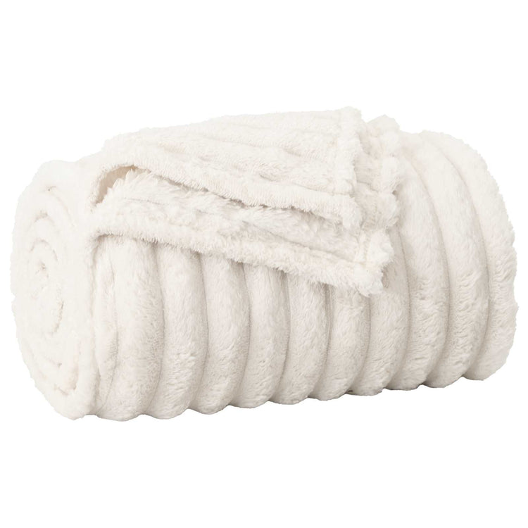 Vidaxl gooi deken crème 270 x 240 cm fleece