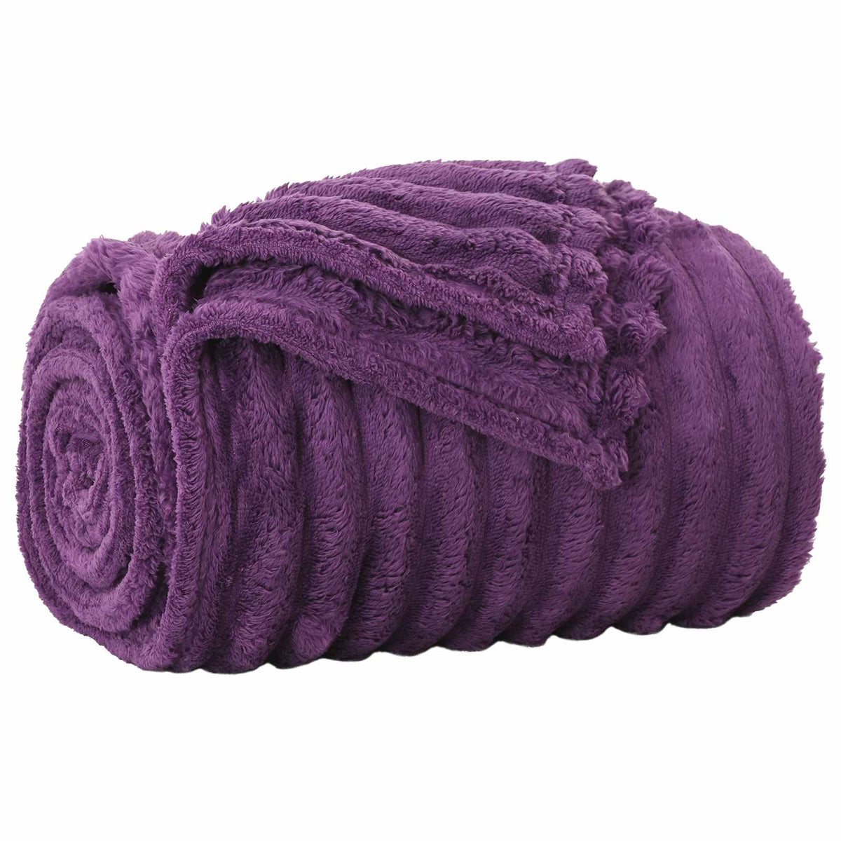 Vidaxl gooi deken paars 270 x 240 cm fleece