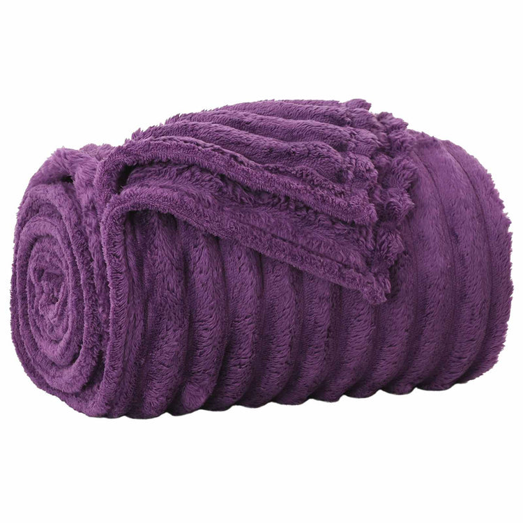 Vidaxl gooi deken paars 270 x 240 cm fleece
