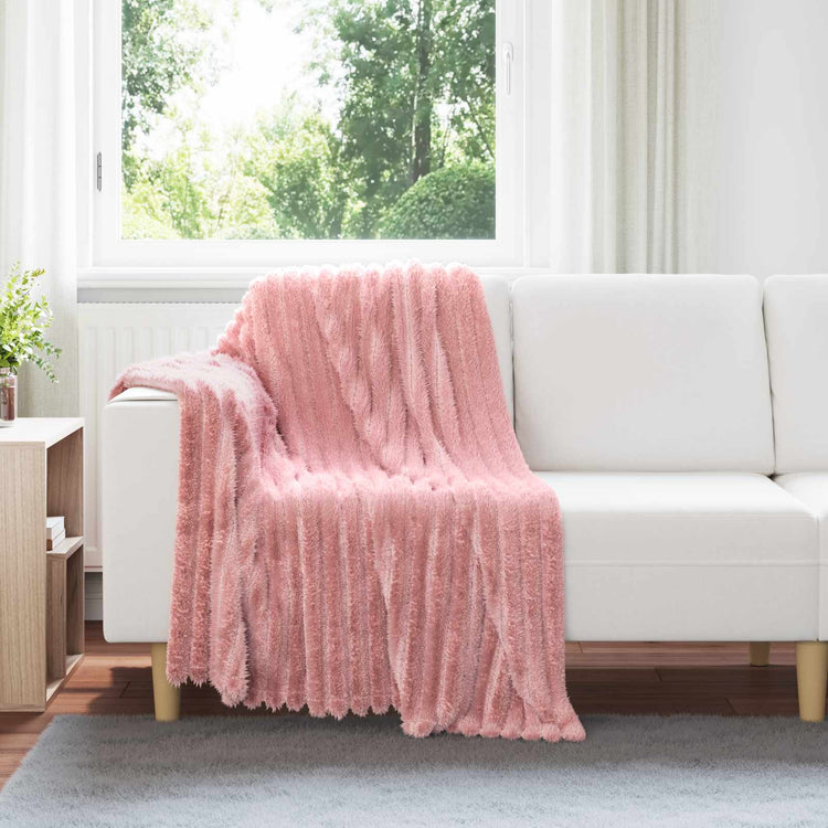 Vidaxl plaid roze 150 x 130 cm 0.45 kg fleece