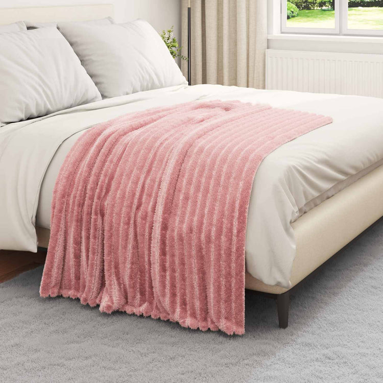Vidaxl plaid roze 150 x 130 cm 0.45 kg fleece