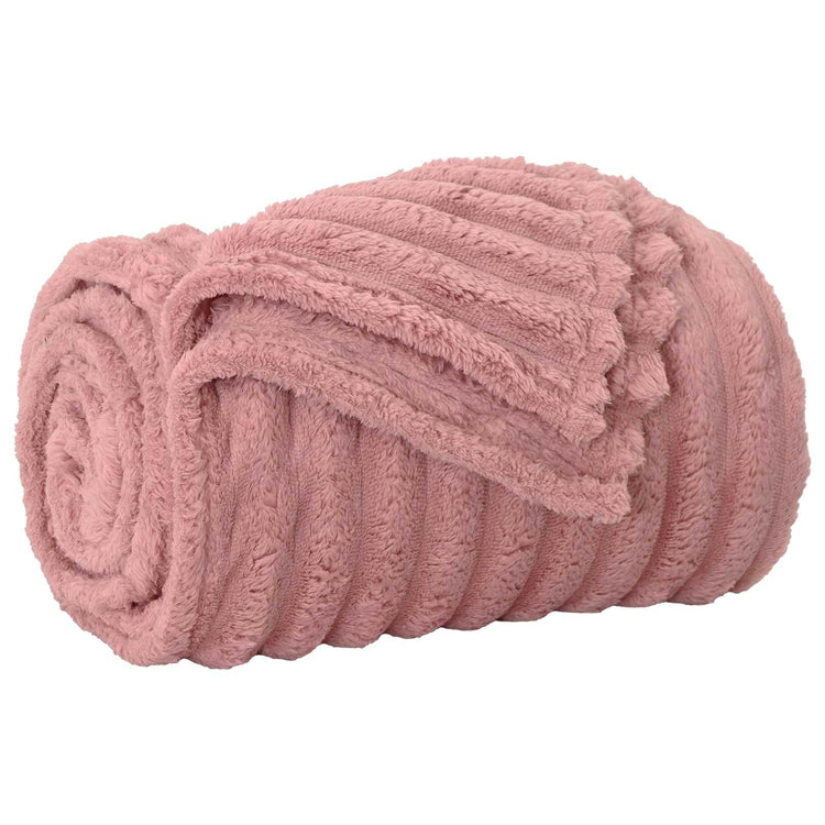 Vidaxl plaid roze 150 x 130 cm 0.45 kg fleece