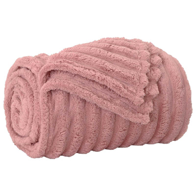 Vidaxl gooi deken roze 270 x 240 cm fleece