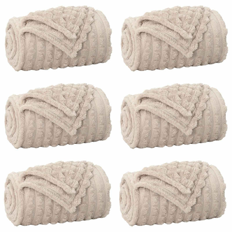 Vidaxl kleden 6 st beige 270 x 240 cm 9.94 kg fleece