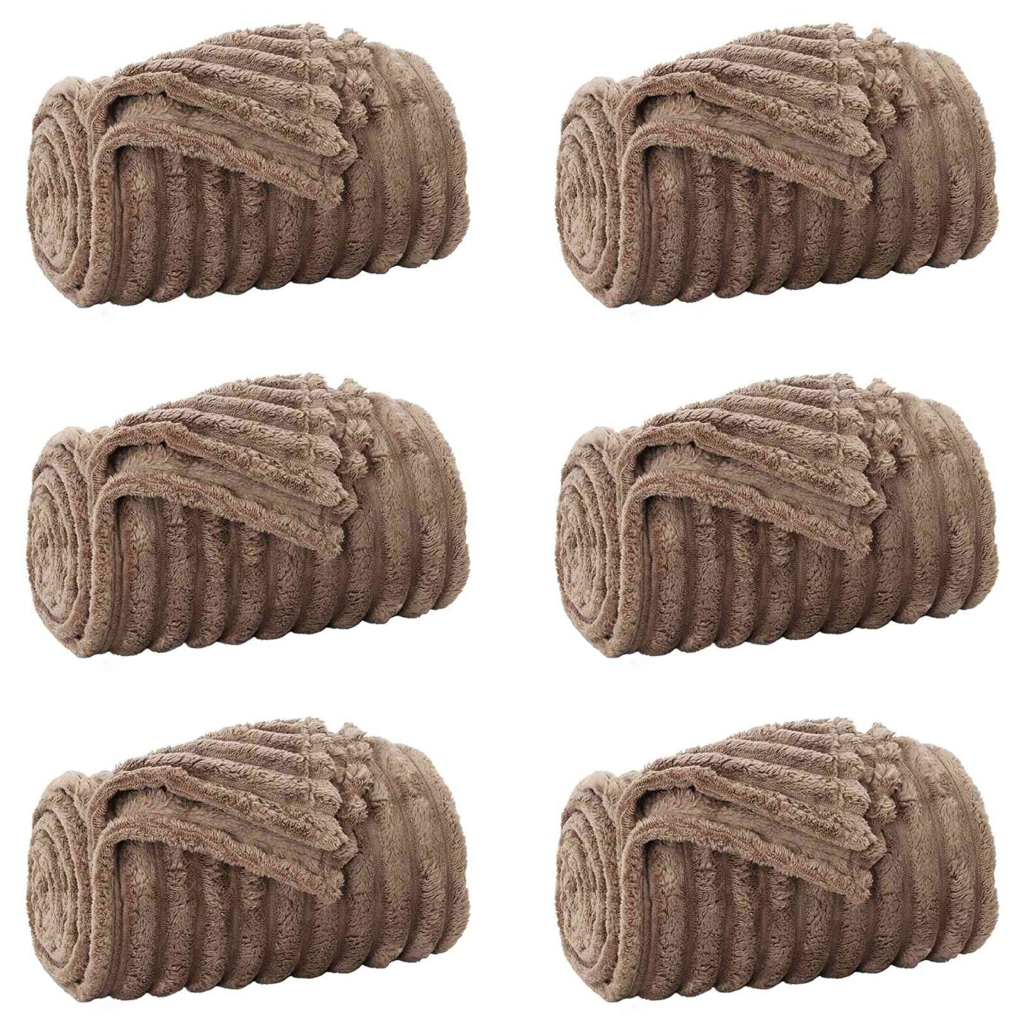 Vidaxl kleden 6 pcs kameel 150 x 130 cm fleece