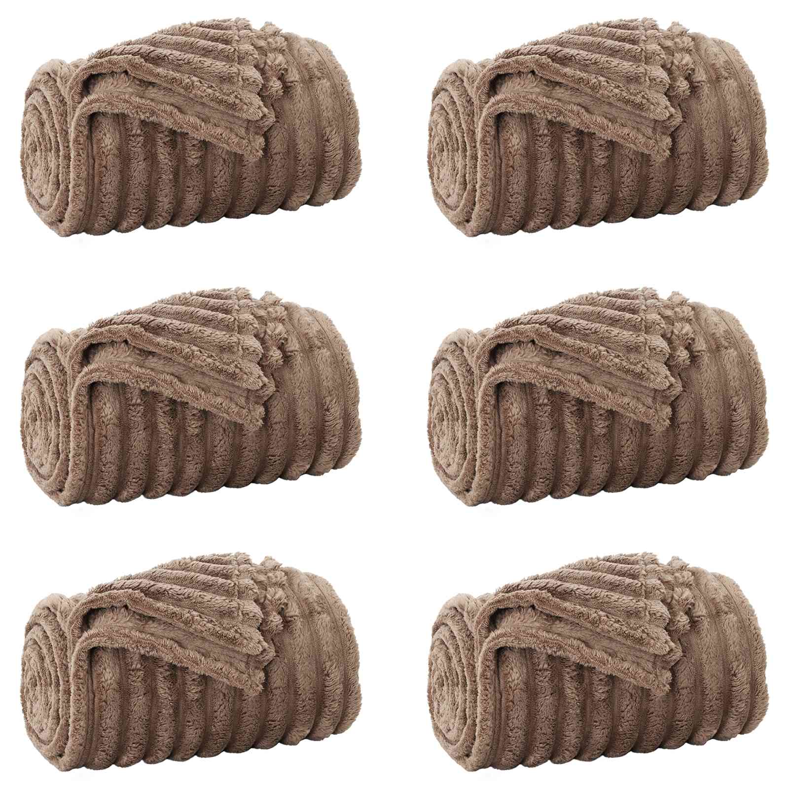 Vidaxl kleden 6 pcs kameel 150 x 130 cm fleece