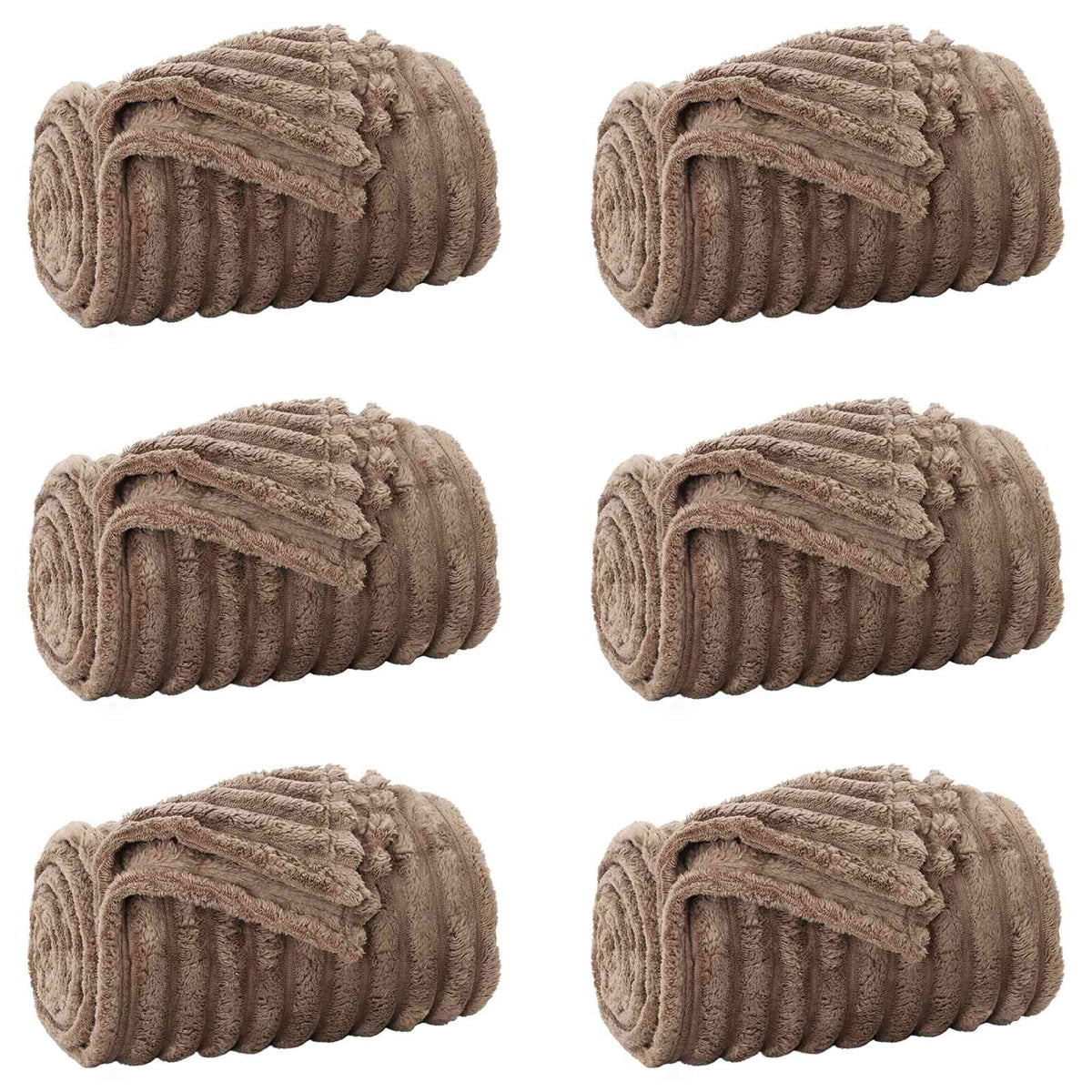 Vidaxl kleden 6 pcs kameel 240 x 220 cm fleece