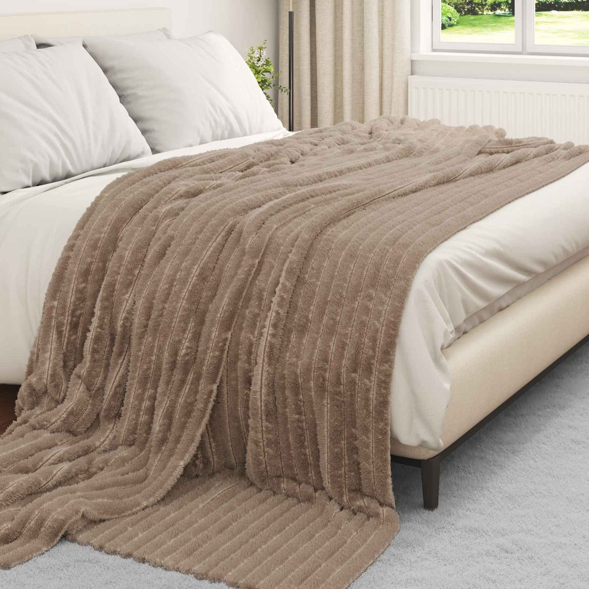 Vidaxl kleden 6 pcs kameel 270 x 240 cm fleece