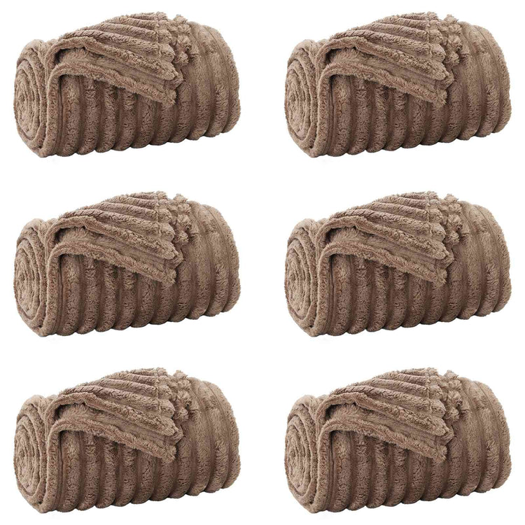 Vidaxl kleden 6 pcs kameel 270 x 240 cm fleece